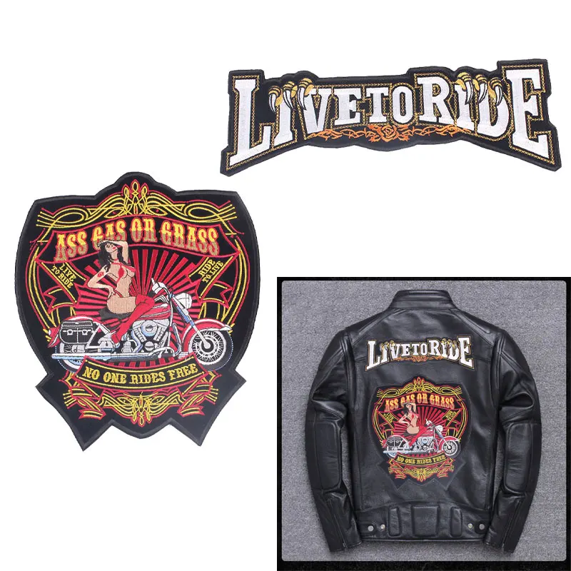 Punk Rock Clothes Sewing Embroidery On Clothes Badges On Backpack