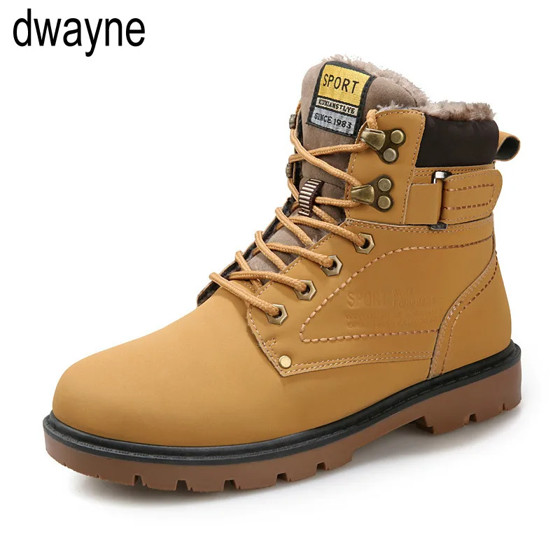 Big Size 39-46 Winter Mens Boots Men Casual Fahsion Snow Men Ankle Boots Leather For Shoes tgh78