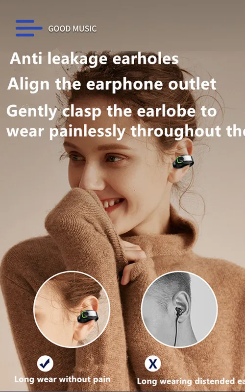 Wireless Bluetooth Earbuds - TWS Bass Headphones with Mic for Sports  Business