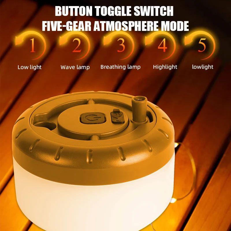 BESITO التخييم سلسلة ضوء USB شحن فانوس 1800mAh، IP...