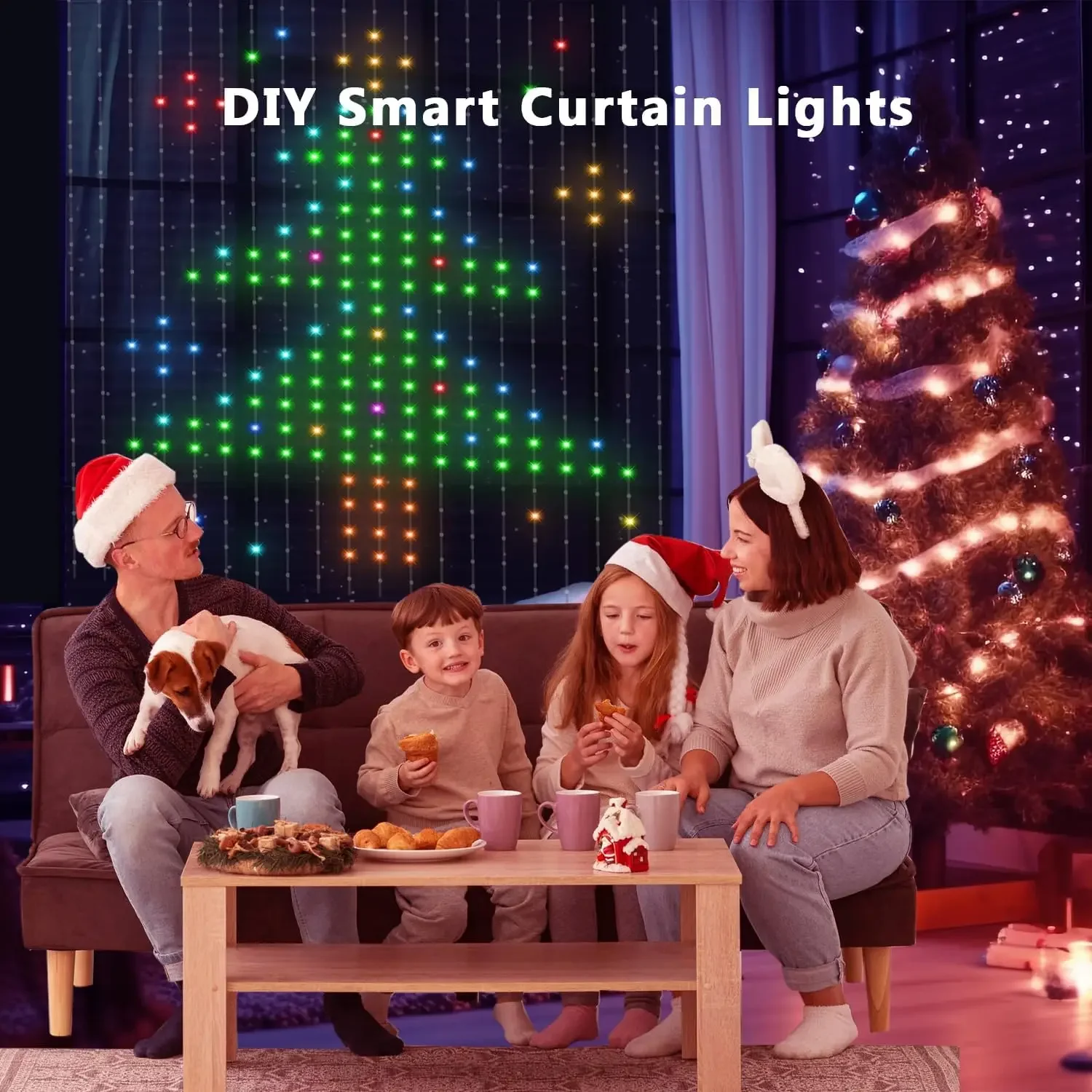 Description Picture 5 of itemIntelligent DIY Curtain LED Light Strip APP Remote Control Background Bedroom Decoration Lights Christmas Halloween Decoration