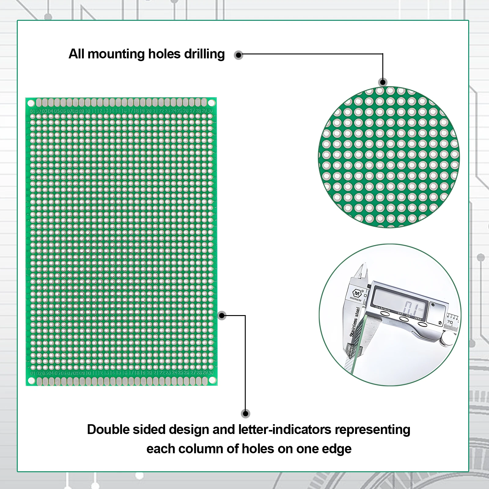 Double Side PCB Board Prototype Kit 10pcs 2x8 3x7 4x6 5x7cm Diy Soldering Universal Printed Circuit Arduino pcb board kit