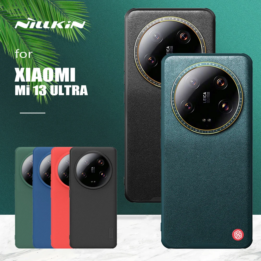 

Чехол Nillkin для Xiaomi Mi 13 Ultra, роскошный кожаный чехол с супер матовым покрытием из поликарбоната для Xiaomi Mi13, Mi 13, чехол с мягкими краями