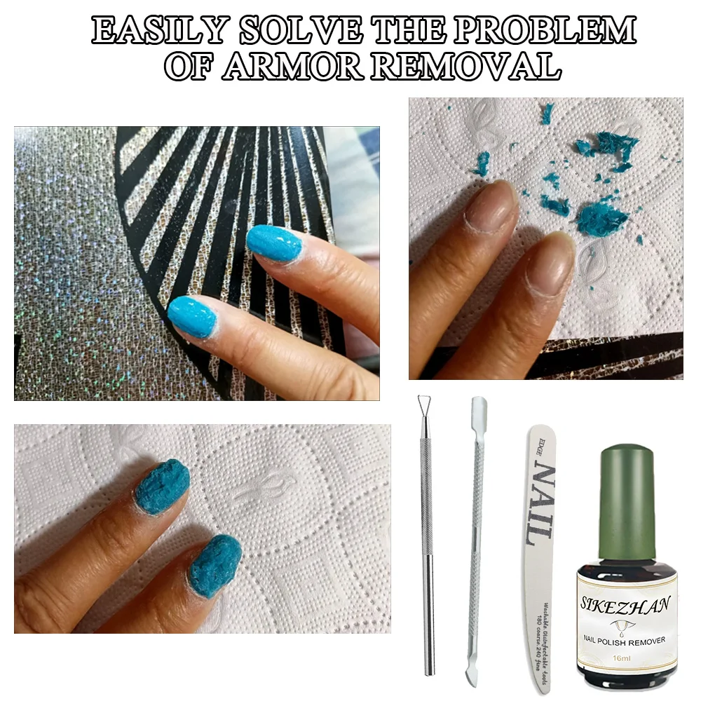 Compact Nail Care Kit: Quick & Gentle Polish Removal System, Nail-Safe Tools Included