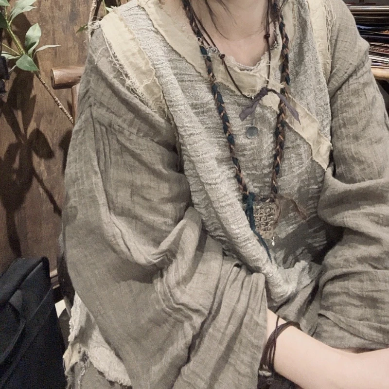 

Женский винтажный пуловер без рукавов, повседневный простой рваный жилет в стиле ретро, весна-лето