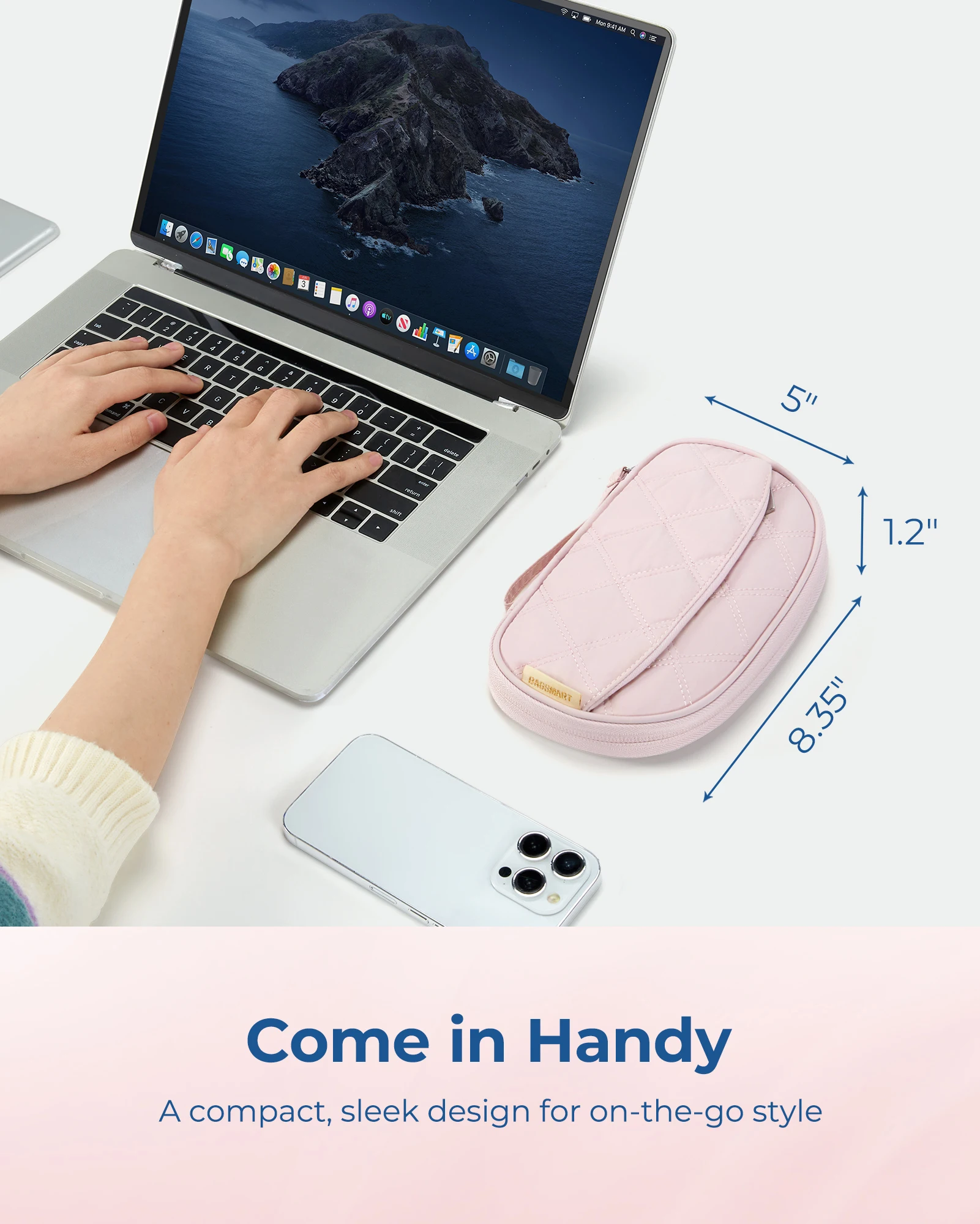 BAGSMART Travel Cable Bag Compact Tech Electronic Organizer Travel Case Essentials for Charger Cable Phone Flash drive - 6