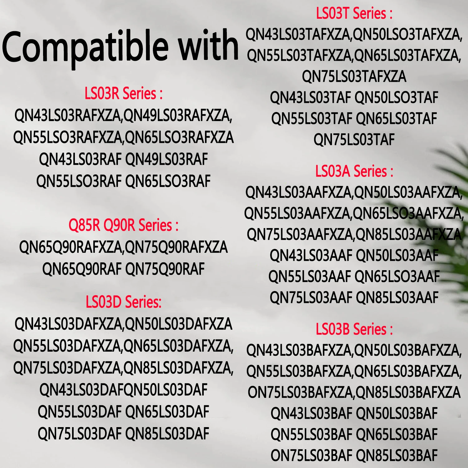 삼성 QN43LS03RAF QN50LS03DAF QN55LS03TAF QN65Q90RAF QN75LS03TAF QN85LS03AAF 프레임 TV 연결 박스 벽걸이용 브래킷의 새로운 제품
