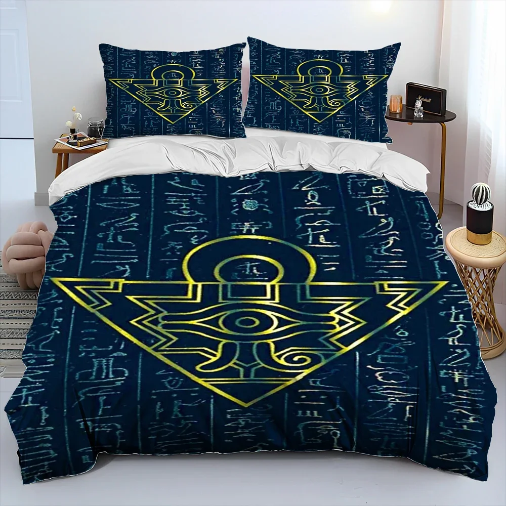 3D Yu-Gi-Oh MONSTER CARD Anime  Comforter Bedding Set,Duvet Cover Bed Set Quilt Cover Pillowcase,king Queen Size Bedding Set Kid