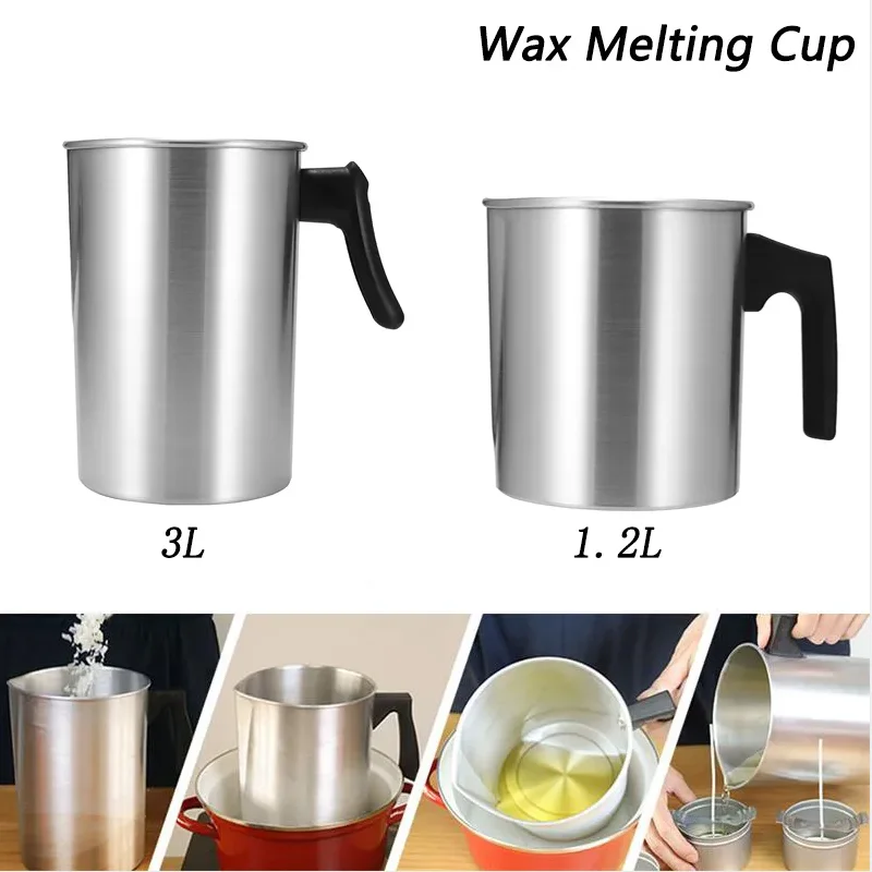 1.2/3L Candle Melting Pot Wax Melting Cup Wax Melting Pot Candle Making Pouring  Pot For Home DIY Stainless Steel Candle Store - AliExpress