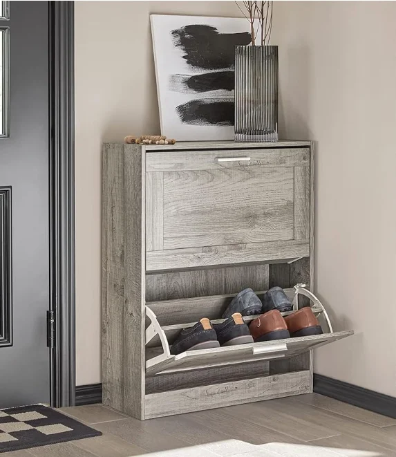 

Haotian FSR137-HG Grey 2 Drawers Shoe Cabinet Shoe Rack Shoe Storage Cupboard Organizer Unit