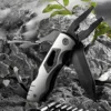 6.3" Serrated Blade Folding Knife Stainless Steel Fixed Blade And Aluminum Handle EDC 10 In1 Multi-Tool Portable Pocket Knife 1