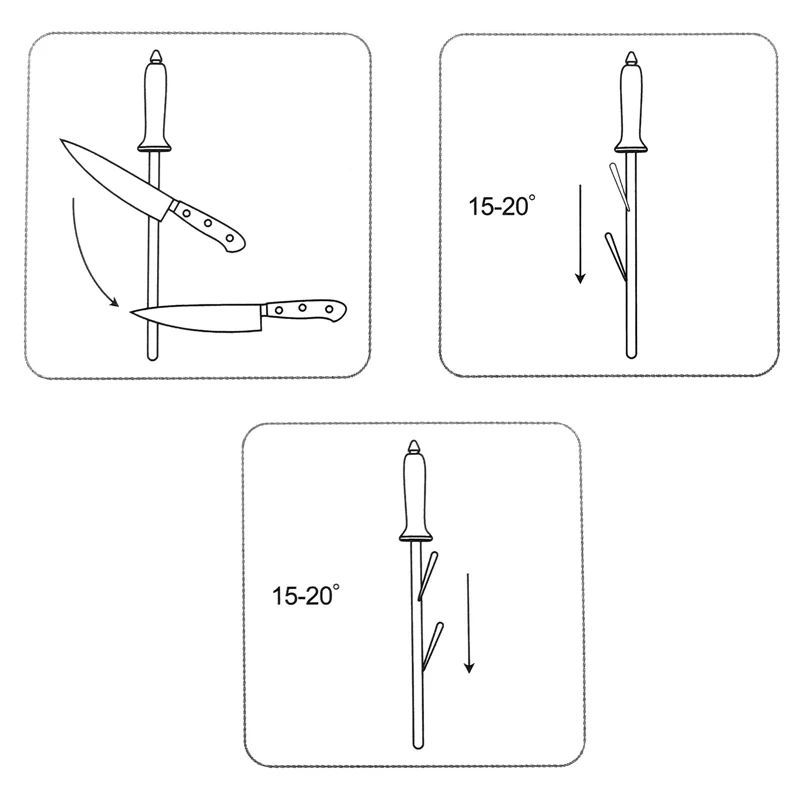 Knife Sharpener Kitchen Knife Sharpener Knife Sharpening Stone TAIDEA TG200612inch Knife sharpener rod Ceramics Kitchen knife tool sharpening steel Fast sharping Grind Non-slip design musat