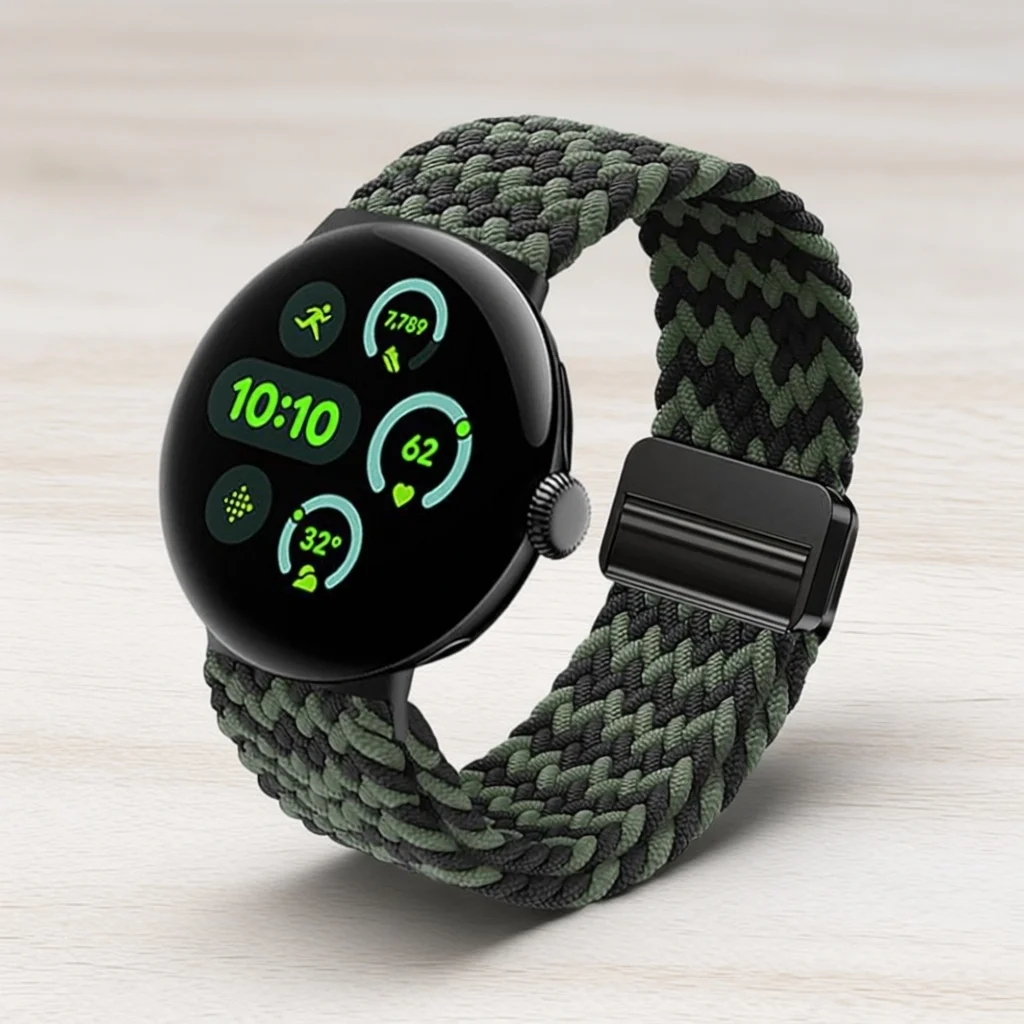 Sport Nylon Magnetic Braided Bracelet Band - 41mm Adjustable Strap