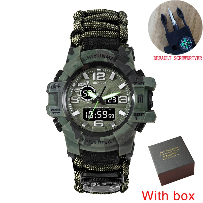 Outdoor-Survival-Military-Watch-Waterproof-Multifunctional-Survival-Kit ...