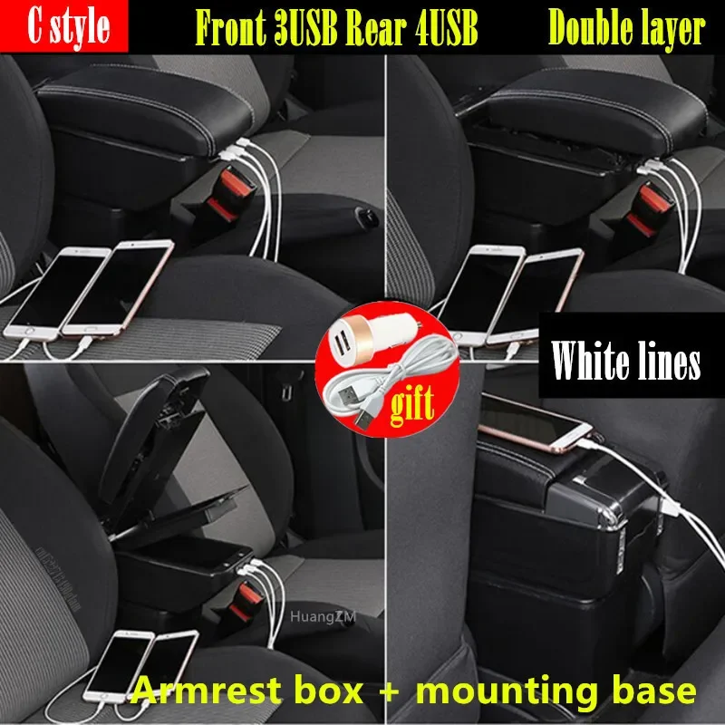 Accoudoir Central Pour Seat Ibiza 6F 2017-2024 - Avec Rangement Et Porte-Gobelets