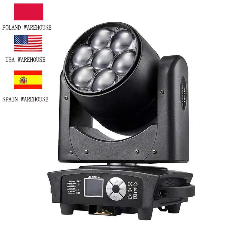 

CE New Aura 7X40W RGBW LED Moving Head Bee Eye Light 4in1 LED Moving Head Wash Effect For Disco Wedding Party With Artnet Port