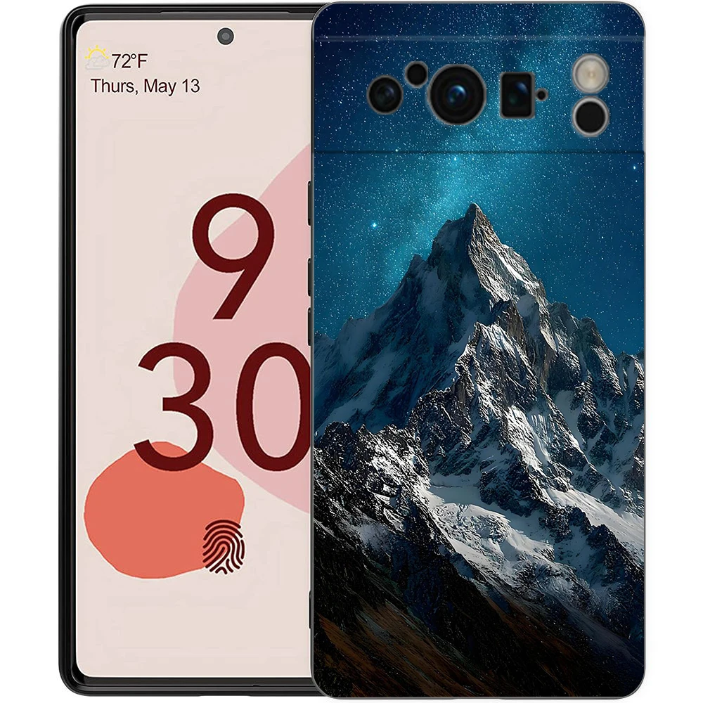 Mountain Peaks Landscape Shockproof Phone Case - Soft TPU Black Cover