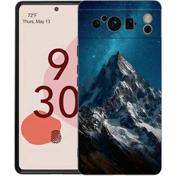 Mountain Peaks Landscape Shockproof Phone Case - Soft TPU Black Cover - Pixel 9 Pro (A1)