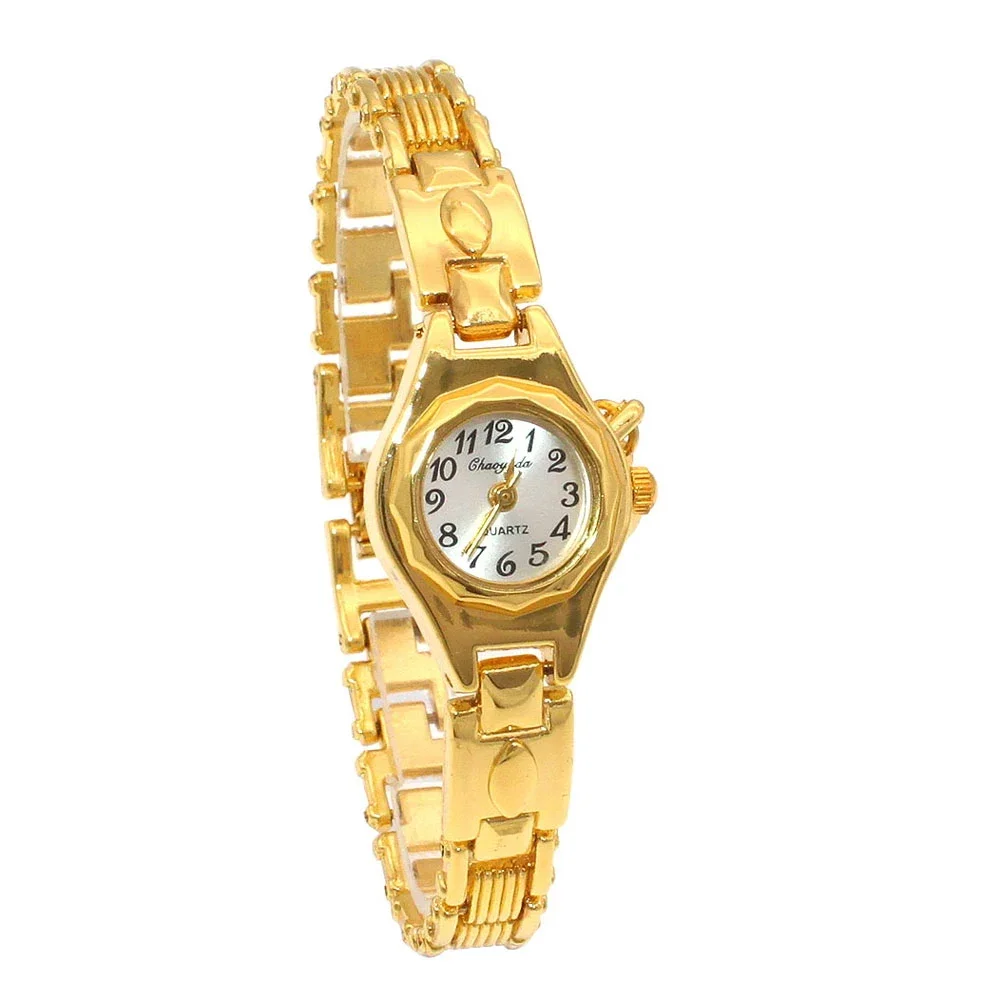 ساعة فاخرة مرصعة بأحجار الراين للنساء ، ساعة يد كو...