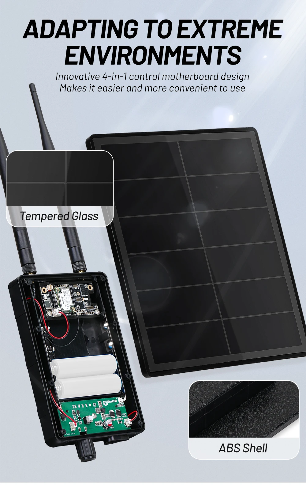 Solar Node Repeater Pole Mount Bracket kit With 868/915Mhz LoRaWAN Wisblock RAK4