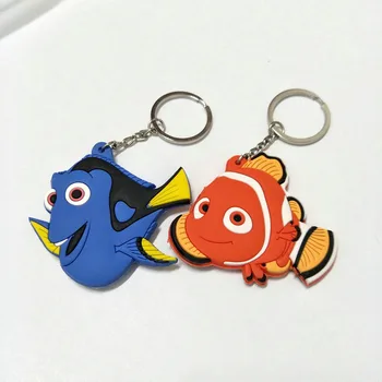 만화 디즈니 키체인, 귀여운 파인딩 니모 도리 니모 양면 키링 펜던트, 패션 가방 액세서리, 자동차 키체인