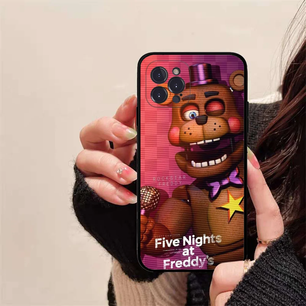 thumbnail image 1 of F-Fnaf F-Five-N-Nights-At-F-Freddys Funda de teléfono de anime para iPhone 15 8 7 6 6S Plus X SE 2020 XR XS 14 11 12 13 Mini Pro Max Mobile, 1 of 5