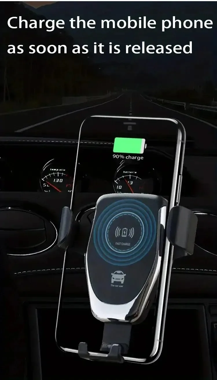 30W Car Wireless Charging Phone Holder 360° Rotation Car Navigation GPS Bracket For iPhone Xiaomi Samsung Fast Charging Station