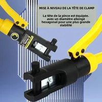 Outil hydraulique manuel antivol, pince à sertir rapide manuelle, pince à sertir les extrémités de câbles en cuivre et aluminium, outil de sertissage de câbles portable 2