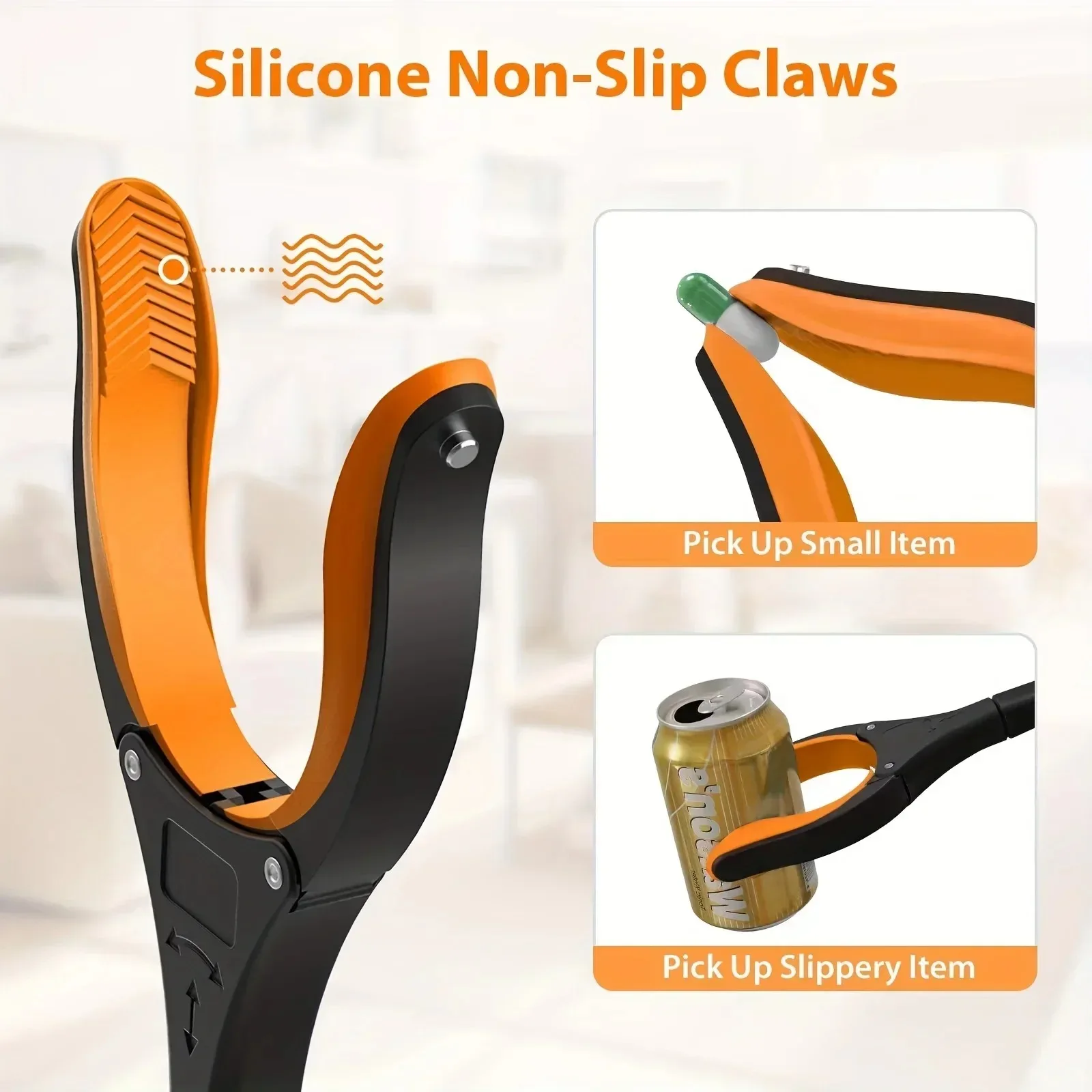 Garbage Picker Gripper 360 &deg; Rotating Clip 32 Inch Lightweight Heavy-Duty Elderly Grabbing Tool