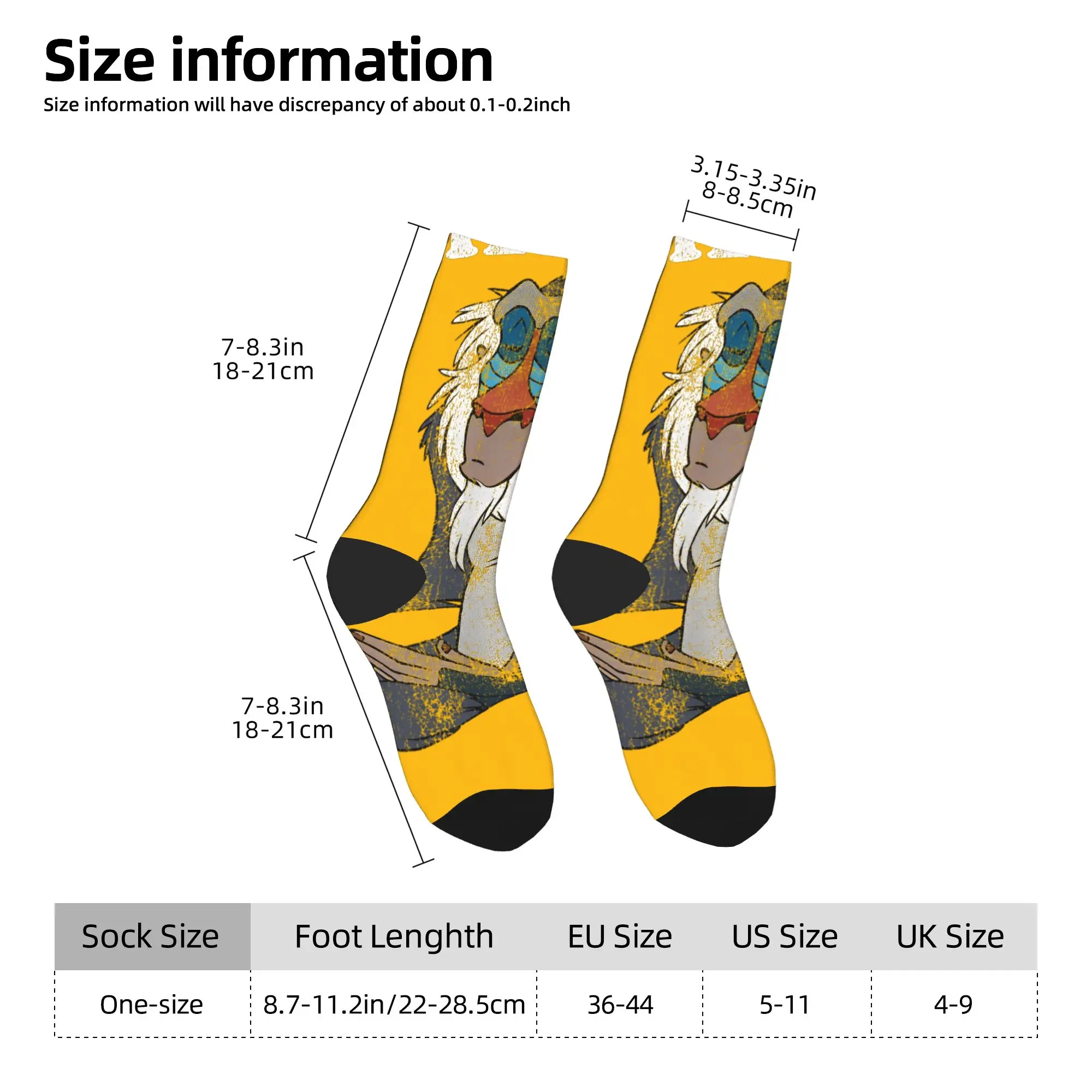 Lion King Inspired Rafiki Meditation Non-Slip Funny Socks - Soft & Breathable