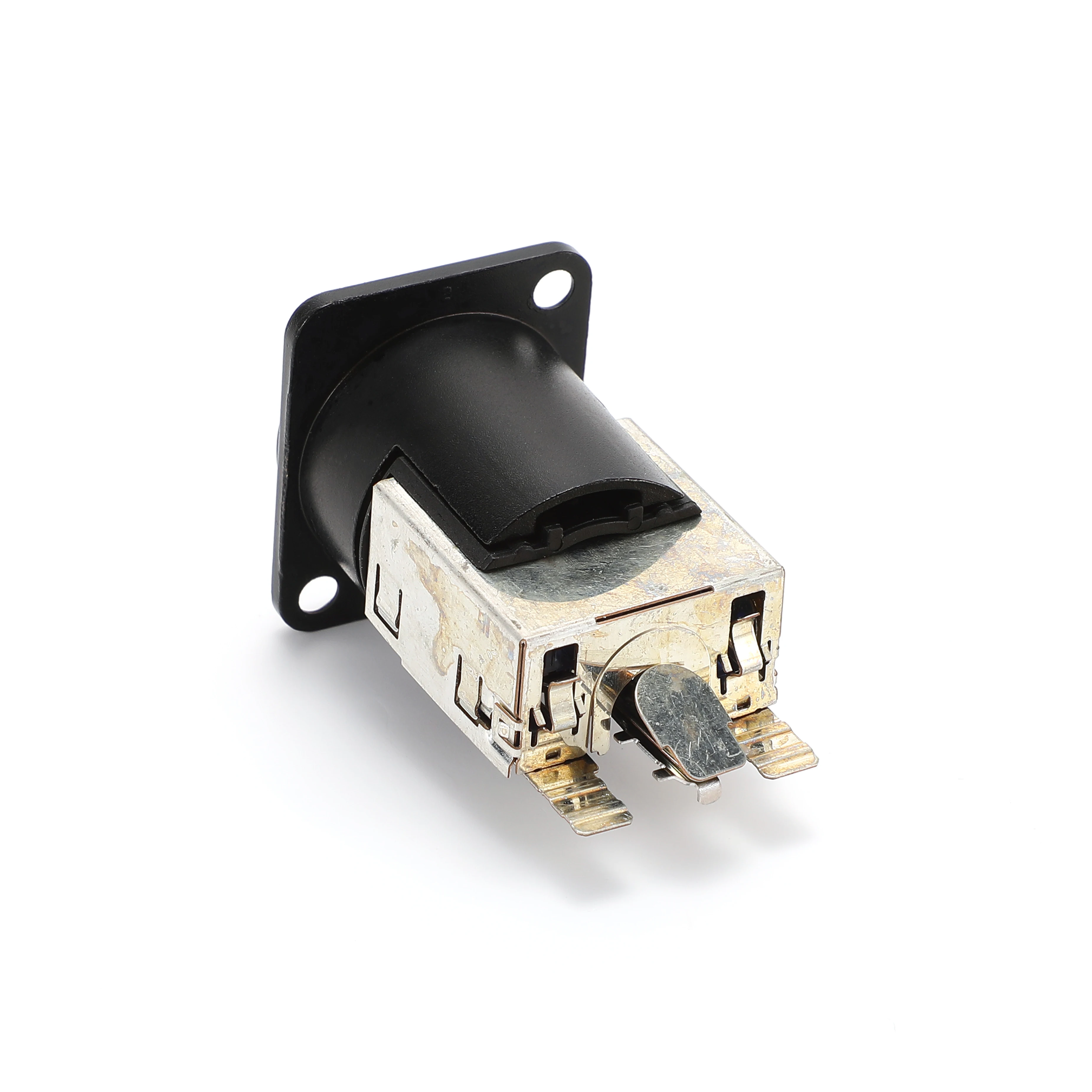 NEUTRIK 이더콘 D 모양 CAT6A 패널 기본 네트워크 암 섀시 커넥터 NE8FDX-Y6-W 방수 IP65 PoE ++ acc. IEEE 802.3bt