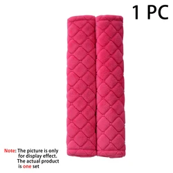 Luxurious Soft Velvet Seat Belt Covers - Comfortable and Adjustable (Red)