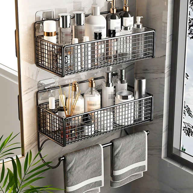 Bathroom Shelves New No-drill Corner Shelf Shower Caddy Storage Rack Shampoo  Holder Toilet Organizer Bathroom Accessories Set - AliExpress