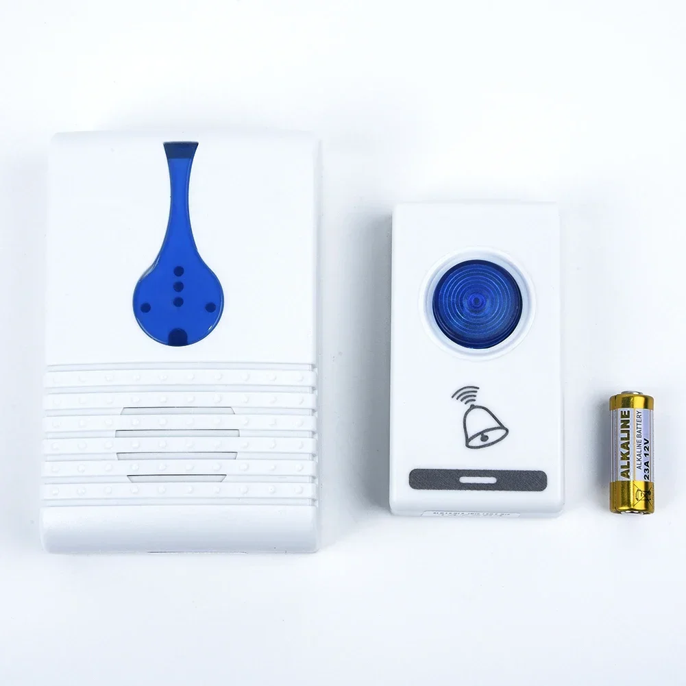 White LED Wireless Doorbell Door Bell Battery Powered LED Light 32 Tune Songs Wireless Home Security Smart Doorbells General