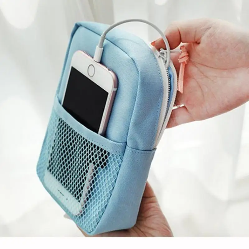 Travel Gadget Organizer Bag Portable Digital Cable Bag Electronics Accessories Storage Carrying Case Pouch for USB Power Bank