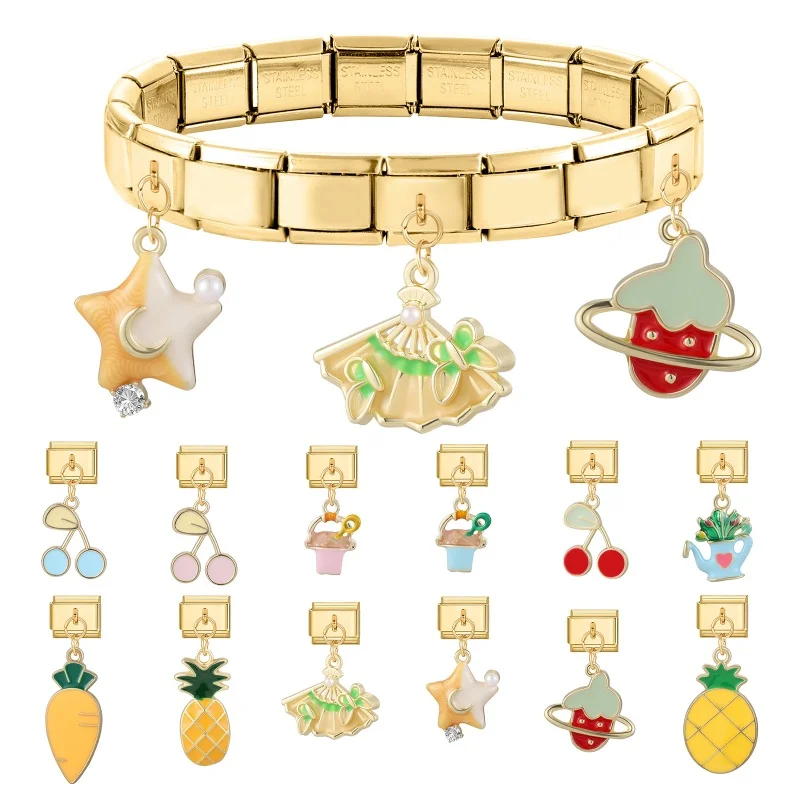 Fruit Series Stainless Steel 9MM Bracelet Fashion Jewelry