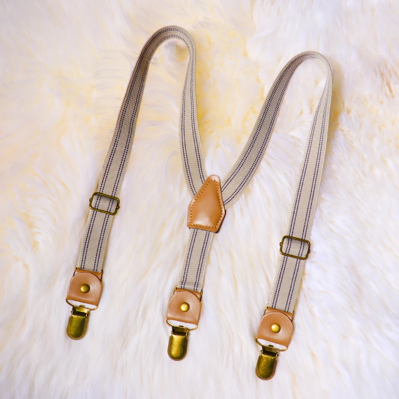 Kids Leather Suspenders Braces Clip-on Y-Back Boys Girls Suspenders Child Elastic Kids Adjustable Accessories Gift
