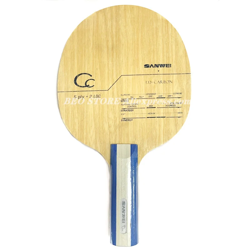 SANWEI CC Tischtennisschläger 5 Holz + 2 Carbon OFF++ Training Ohne Box Ping Pong Schläger Paddle Tenis De Mesa – Detail 7