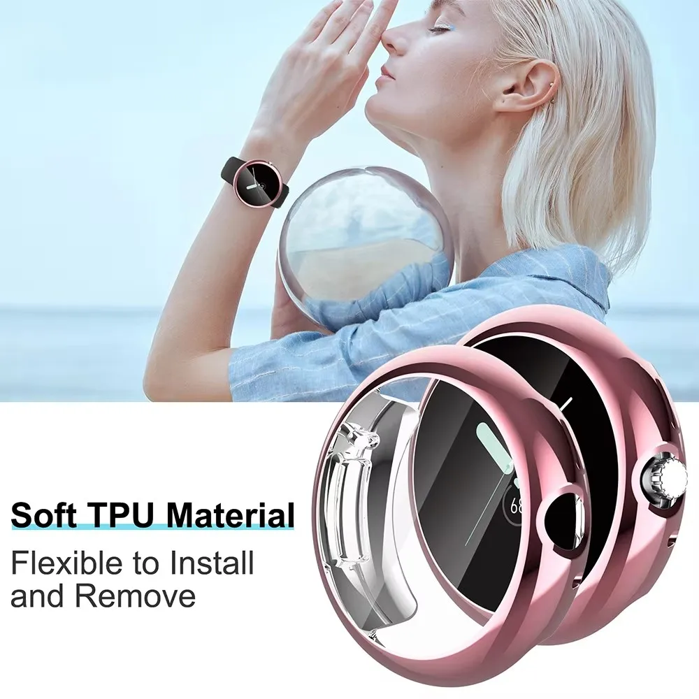 TPU Screen Protector Case -  Anti-Scratch Protective Cover for Pixel Watch Accessories