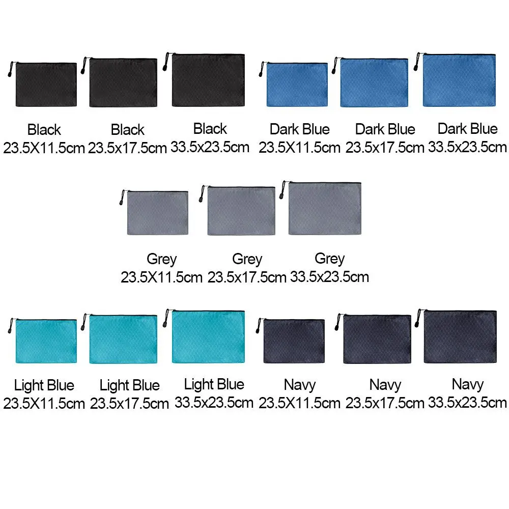 옥스포드 천 방수 지퍼 문서 가방, 문구 가방, 파일 폴더 정보 가방, 사무실 학교 용품, A4, A5, B6