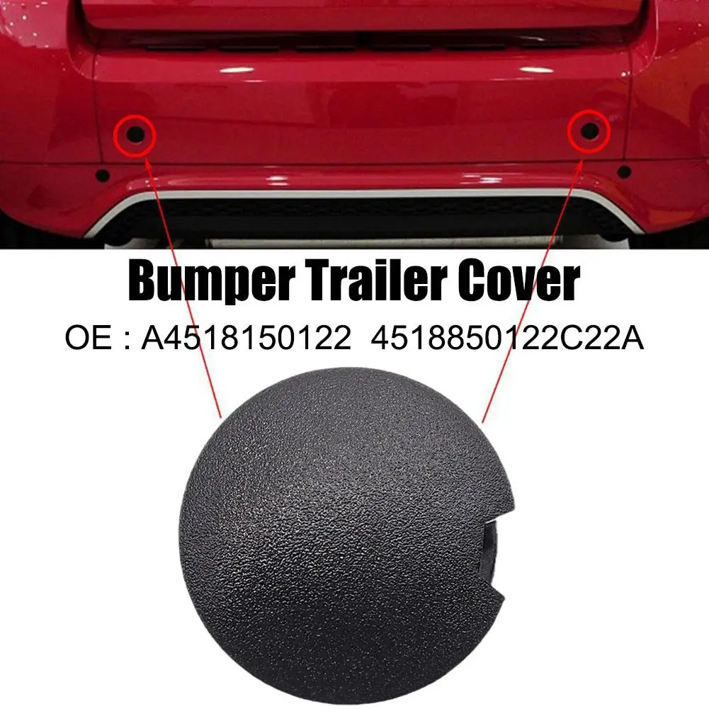 Car Front Rear Bumper Tow Hook Eye Coupler Trailer Cover Cap Plug A4518150122; 4518850122C22A for Smart Fortwo W451 2007-20 H8W4