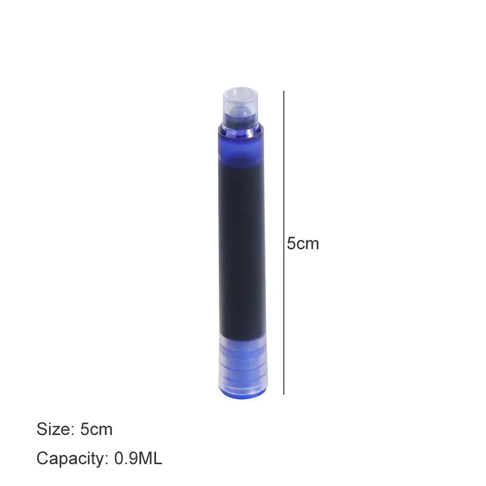 일회용 잉크 카트리지, 만년필 리필용, 검정 파랑 빨강 잉크 주머니, 팩당 50 개