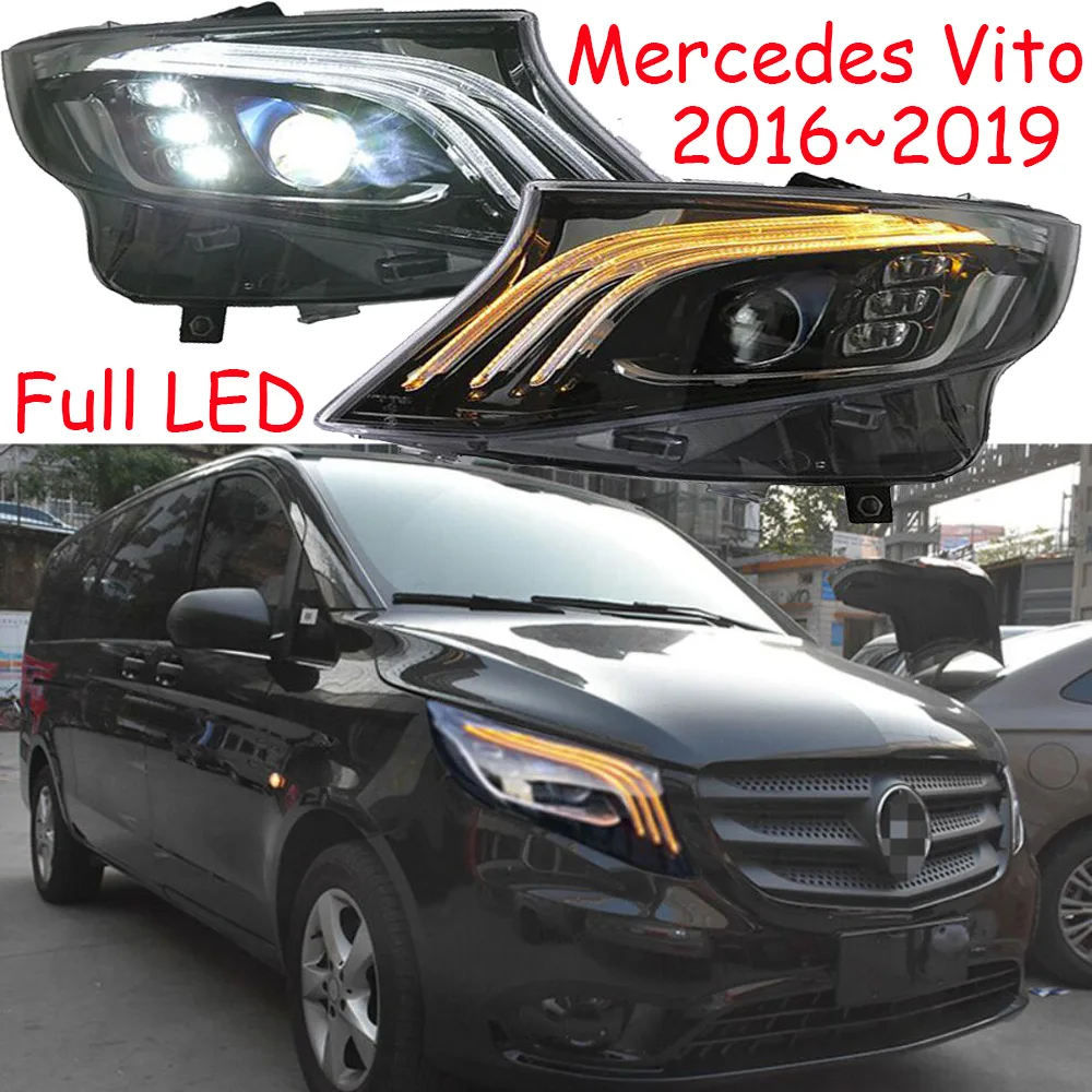 

Автомобильная лампа-бампер для Mercedes benz Vito, фары 2016 2017 2019 года, автомобильные аксессуары, автомобильные фары Vito, светодиодсветодиодный дневные ходовые огни