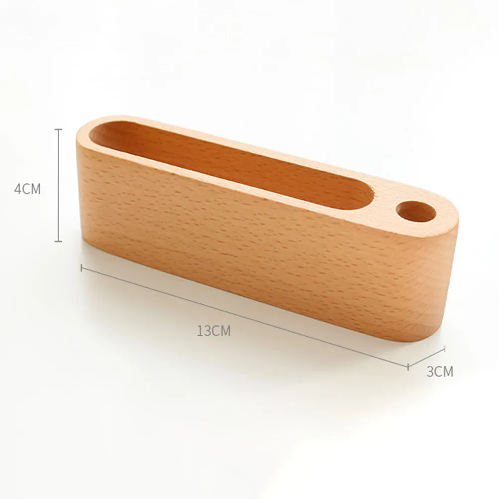 1Pcs 나무 데스크탑 카드 홀더 창조적 인 디자인 플랫베이스 펜 주최자 결혼식 파티 비즈니스 회의 홈 오피스 디스플레이
