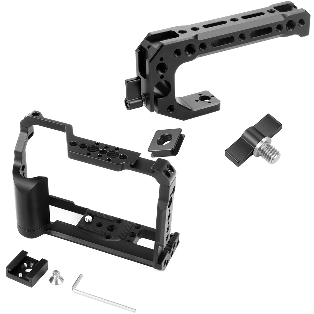 XT20 XT30 Kamerakäfig Rig Griff oben 15 mm Stangenklemmhalterung Videostabilisator Schutzrahmen für Fujifilm Fuji XT-20 XT30II – Detail 38