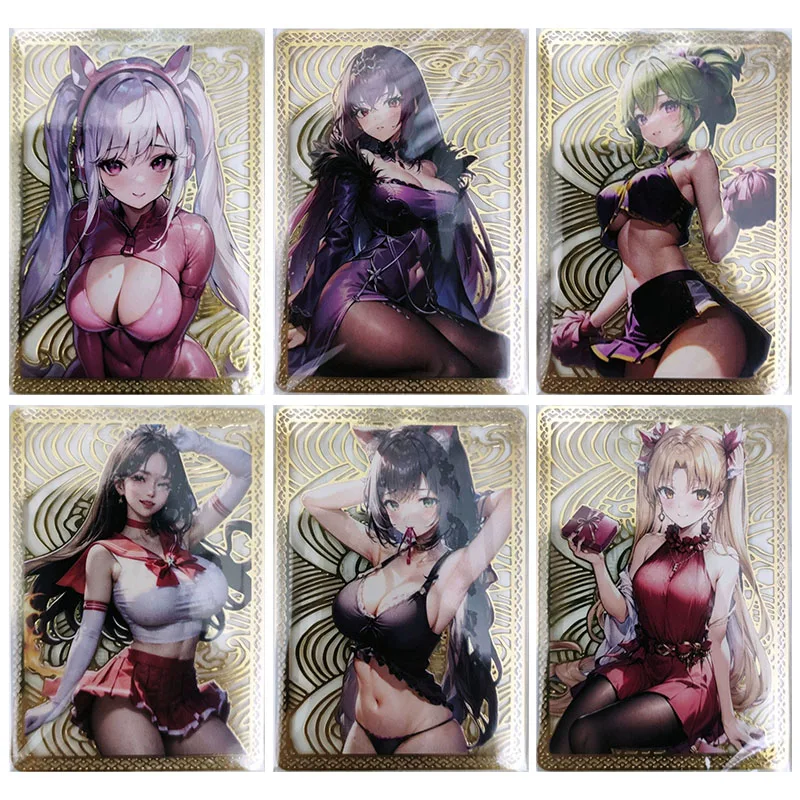 

Anime Goddess Story Rare Metal Refractive Flash Cards Beelzebul Keqing Toys for boys Collectible Cards Christmas Birthday Gift