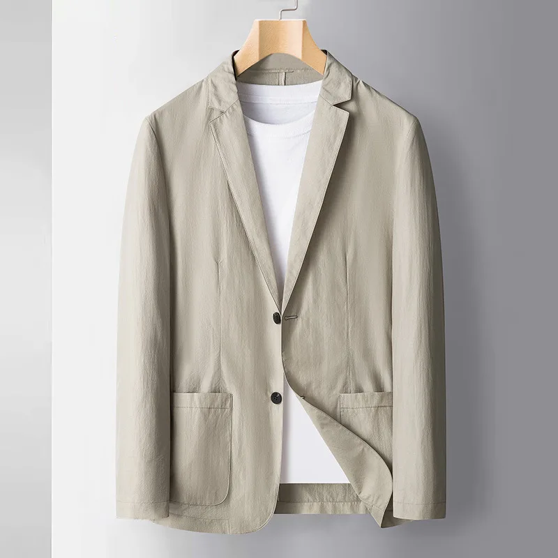 

New Arrival Fashion Summer Ultra-thin Single-layer Unlined Sunscreen Casual Suit Jacket for Men Size M LXL 2XL 3XL