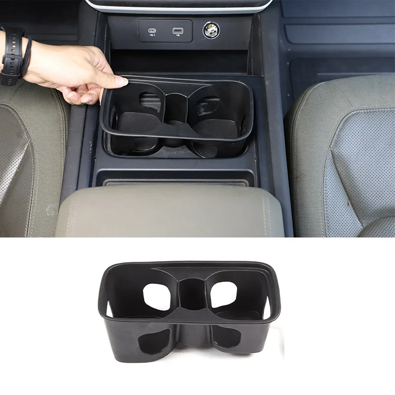 Для Land Rover Defender 90 110 130 2020-2024 ТПЭ черная Автомобильная центральная консоль держатель стакана для воды контейнер для хранения аксессуары для интерьера автомобиля