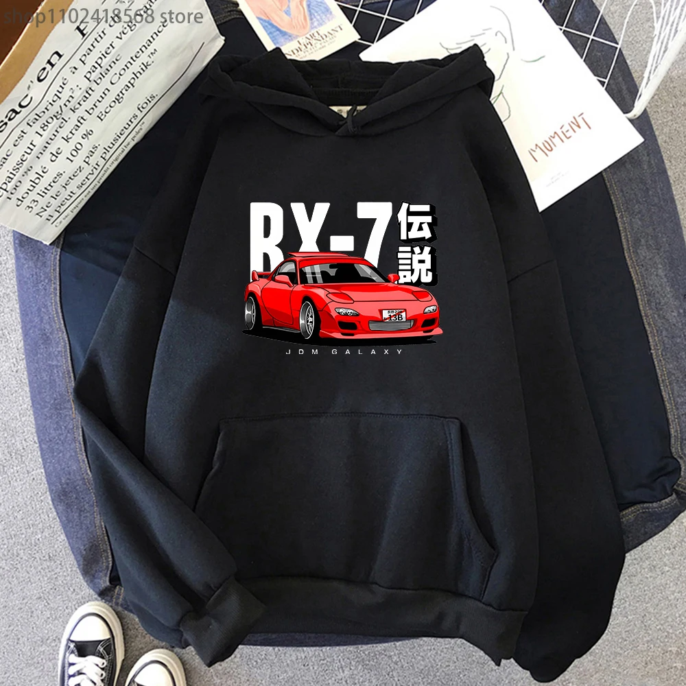 

Initial D Hoodie Men Anime JDM Comic Print Sweatshirt RX7 Car Automobile Culture FD Clothes Hip Hop Streetwear 3S Women Pullover