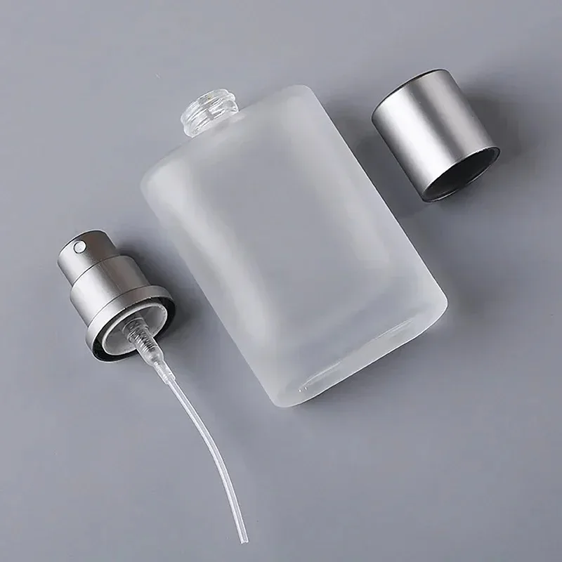 30/50ML Screw Top Sandblasted Glass Perfume Bottle Travel Portable Refillable Cosmetic Liquid Fine Mist Spray Empty Perfume Bott